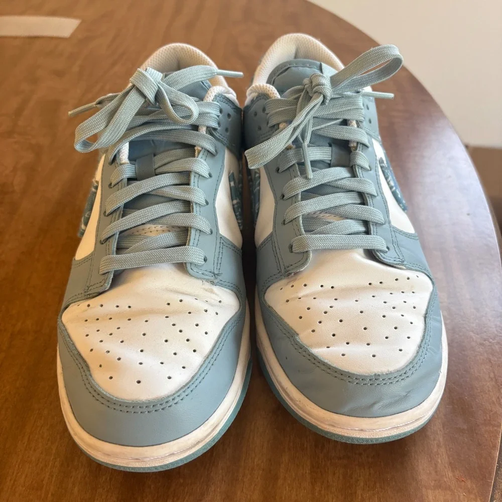 Nike Sneakers Womens 9 Dunk Low Essential Paisley Pack Blue DH4401-101 Low Top